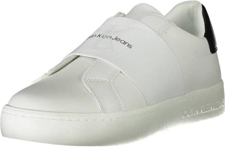 Calvin Klein Witte Slip-On Sneaker met Elastische Details