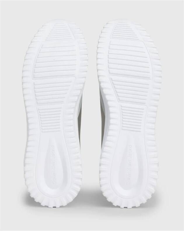 Calvin Klein Witte Textiel Runner Sneakers White Heren