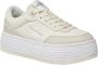 Calvin Klein Jeans Platte Lage Veterschoenen voor Dames Beige Dames - Thumbnail 4