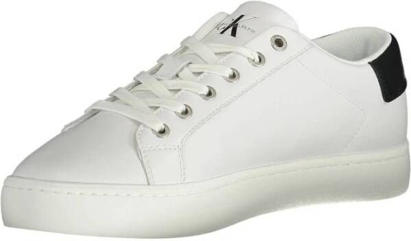 Calvin Klein Witte Vetersneakers met Logodetail White Heren