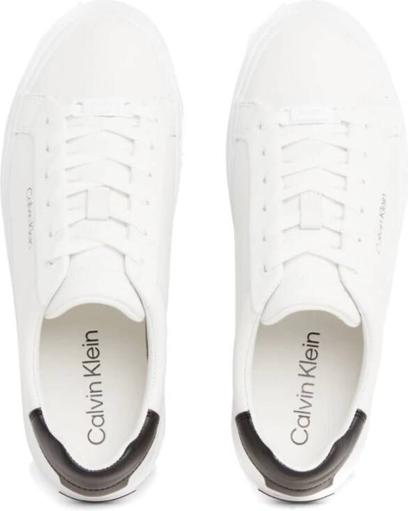 Calvin Klein Witte Vetersneakers White Dames
