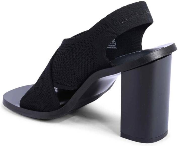 Calvin Klein Zwarte Gebreide Slingback Sandaal