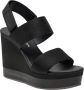 Calvin Klein Jeans Zwarte Sleehak Sandaal Webbing Vrouwen Black Dames - Thumbnail 9