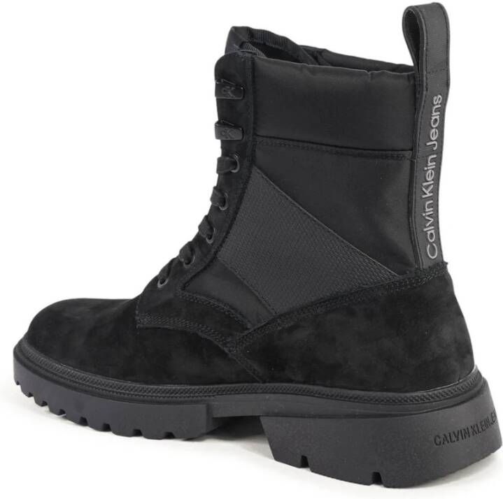 Calvin Klein Zwarte LaceUp Combat Boots