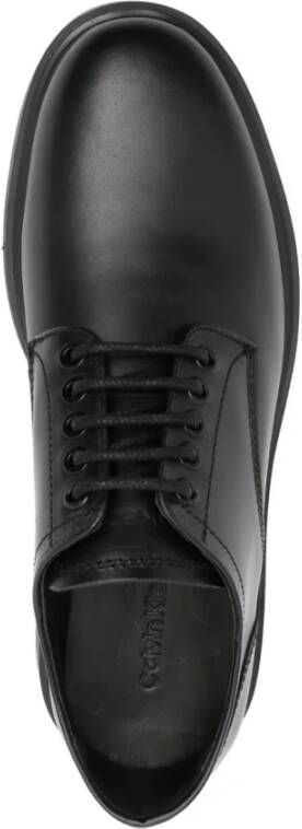 Calvin Klein Zwarte leren derby schoenen