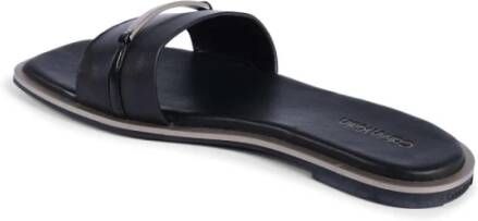 Calvin Klein Zwarte Leren Elegante Sandaal