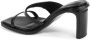 Calvin Klein Zwarte Leren Hakken Sandalen - Thumbnail 2