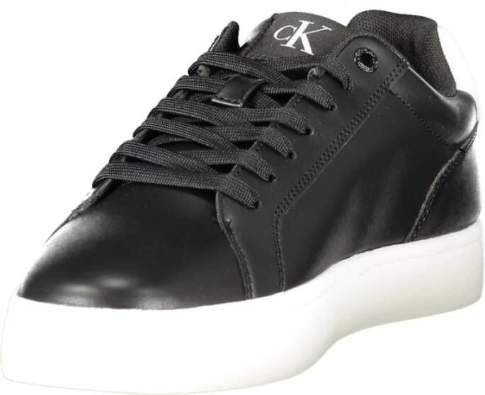 Calvin Klein Zwarte Leren Heren Sneaker