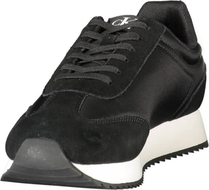 Calvin Klein Zwarte leren heren sneaker
