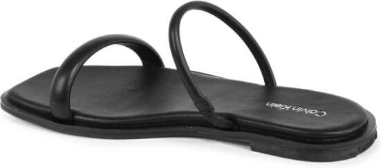 Calvin Klein Zwarte leren minimalistische sandalen