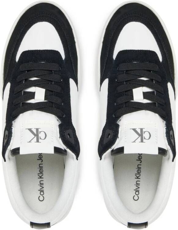 Calvin Klein Zwarte Leren Plateau Sneakers