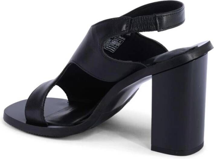Calvin Klein Zwarte leren slingback sandalen
