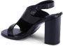 Calvin Klein Zwarte leren slingback sandalen - Thumbnail 2
