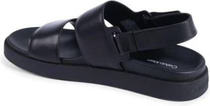 Calvin Klein Zwarte Leren Slippers