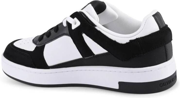 Calvin Klein Zwarte Leren Sneaker met Gedetailleerd Ontwerp