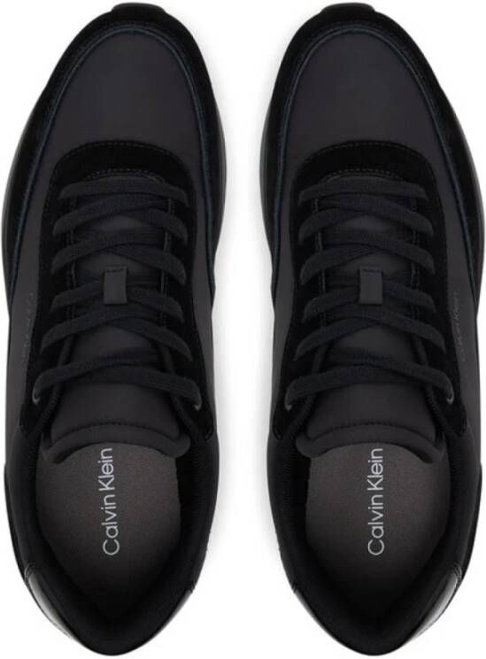 Calvin Klein Zwarte leren sneakers