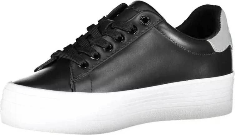 Calvin Klein Zwarte Polyester Platform Sneaker