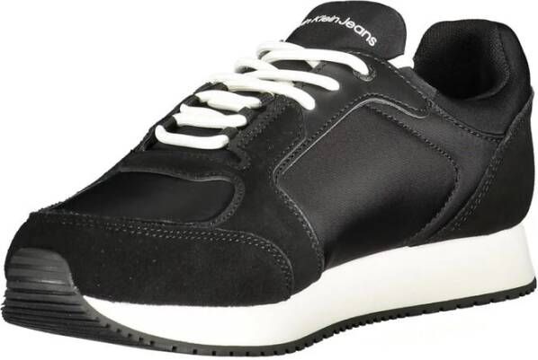 Calvin Klein Zwarte Polyester Sneaker Black Heren