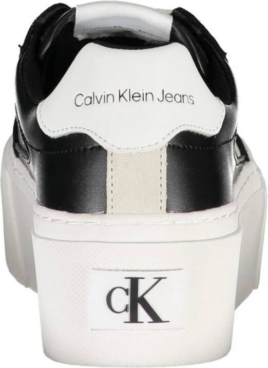 Calvin Klein Zwarte Polyester Sneaker met Contrastdetails