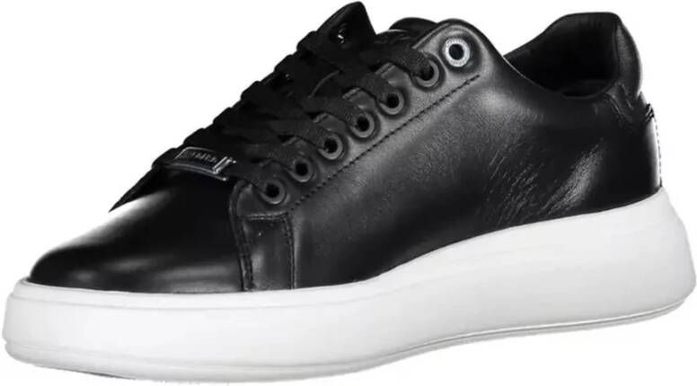 Calvin Klein Zwarte Polyester Sneaker met Contrasterende Details Zwart Dames