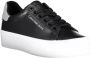 Calvin Klein Zwarte Polyester Sneaker met Contrasterende Details Black - Thumbnail 2