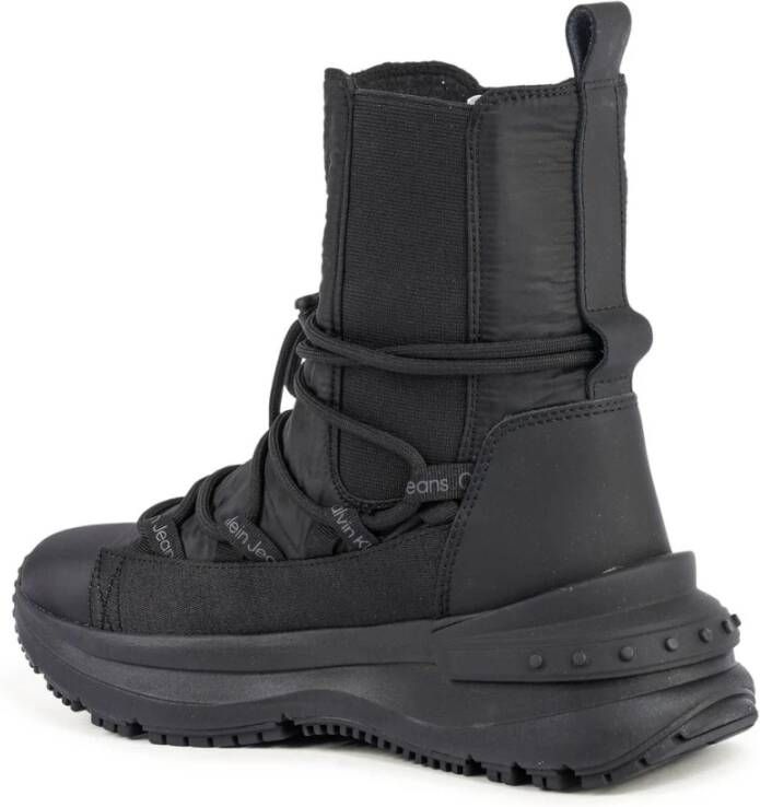 Calvin Klein Zwarte Polyester Sneakers Stijlvolle Keuze
