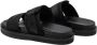 Calvin Klein Jeans Zwarte Dubbele Bar Platte Sandaal Black Heren - Thumbnail 11