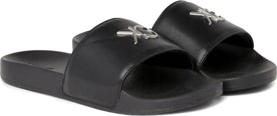 Calvin Klein Zwarte Slippers voor Vrouwen Black Dames