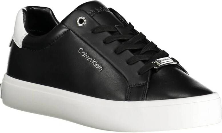 Calvin Klein Zwarte sneakers voor dames met contrasterende details Zwart Dames