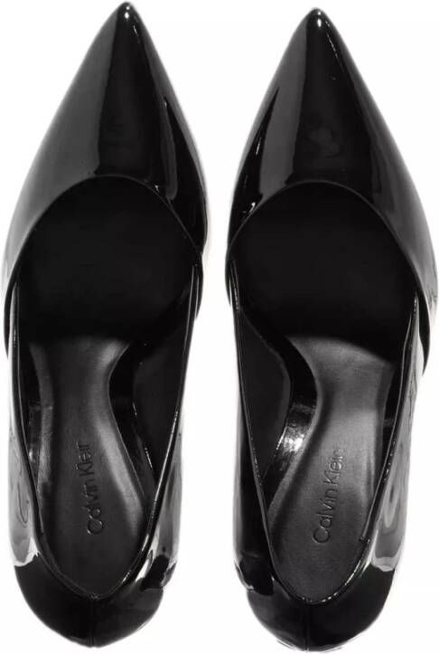 Calvin Klein Zwarte Stiletto Pump met Logo Applicatie Black Dames