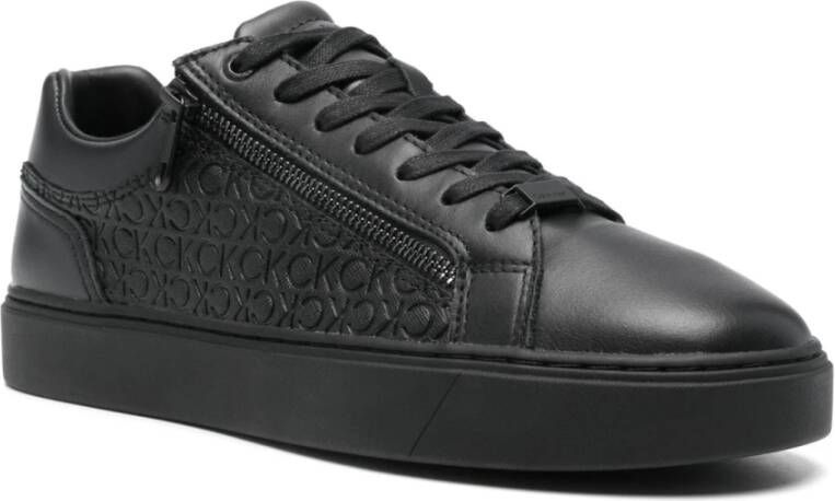 Calvin Klein Zwarte Triple Lace-Up Sneakers Black Heren