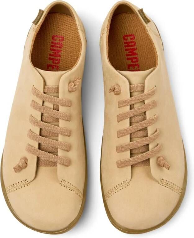 Camper Beige Slip-On Sneakers met Elastische Veters