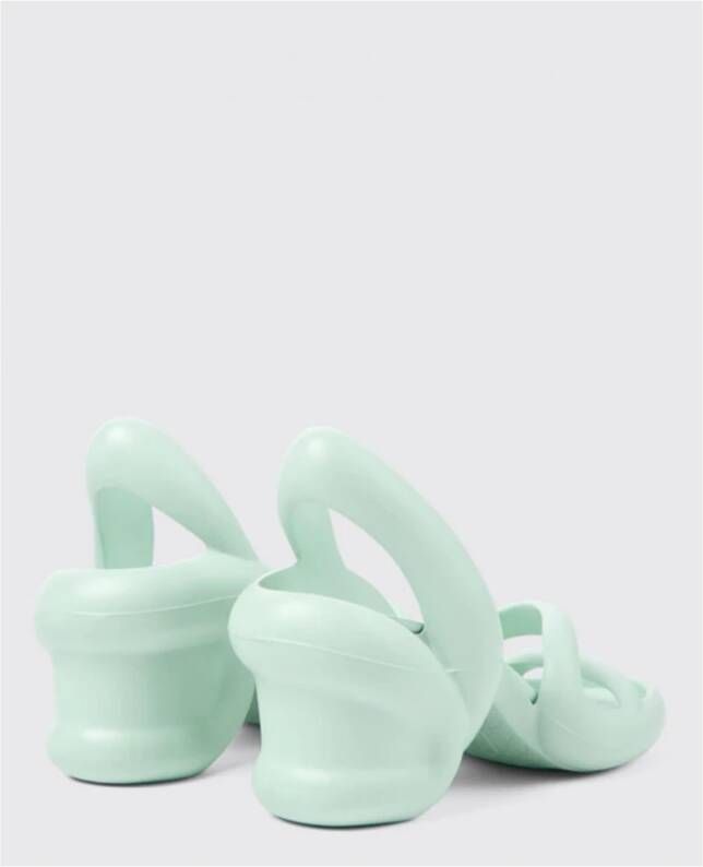 Camper Blauwe Beeldhouwhakken Sandalen