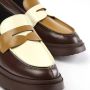 Camper Bruin beige en ivoor lederen loafers Brown Dames - Thumbnail 4