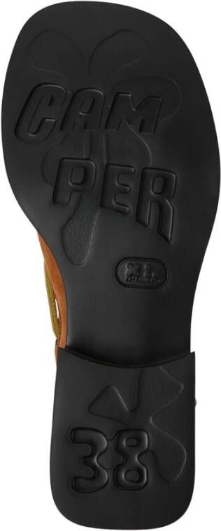 Camper Bruine Blokhak Veterschoenen Slingback