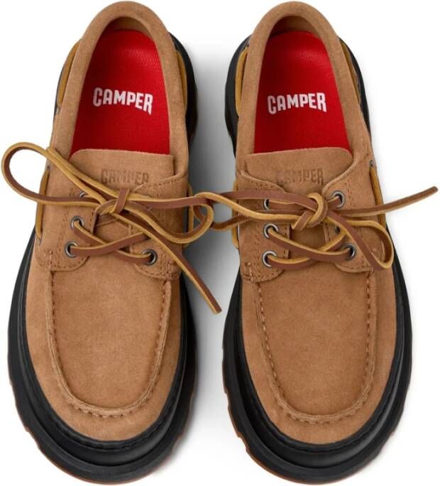 Camper Bruine Suède Veterschoenen