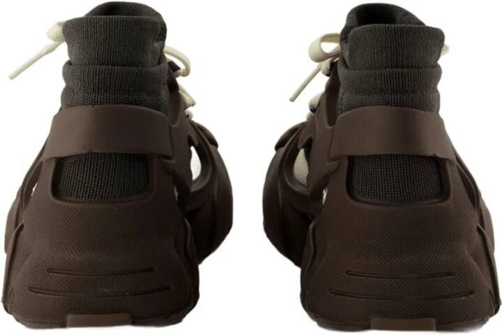 Camper Bruine Synthetische Sneakers Ronde Neus