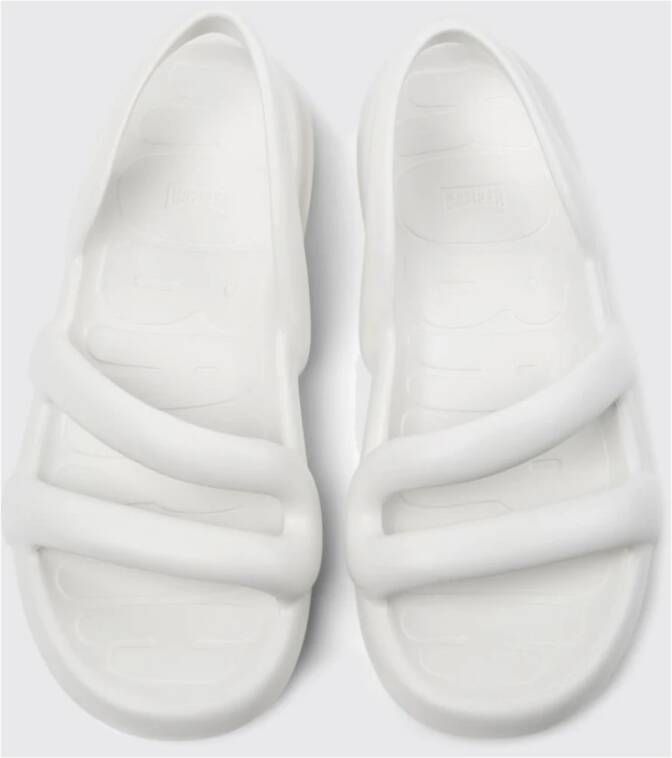 Camper Comfortabele witte leren sandalen