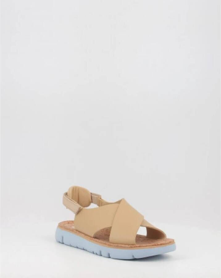 Camper Flat Sandals Beige Dames