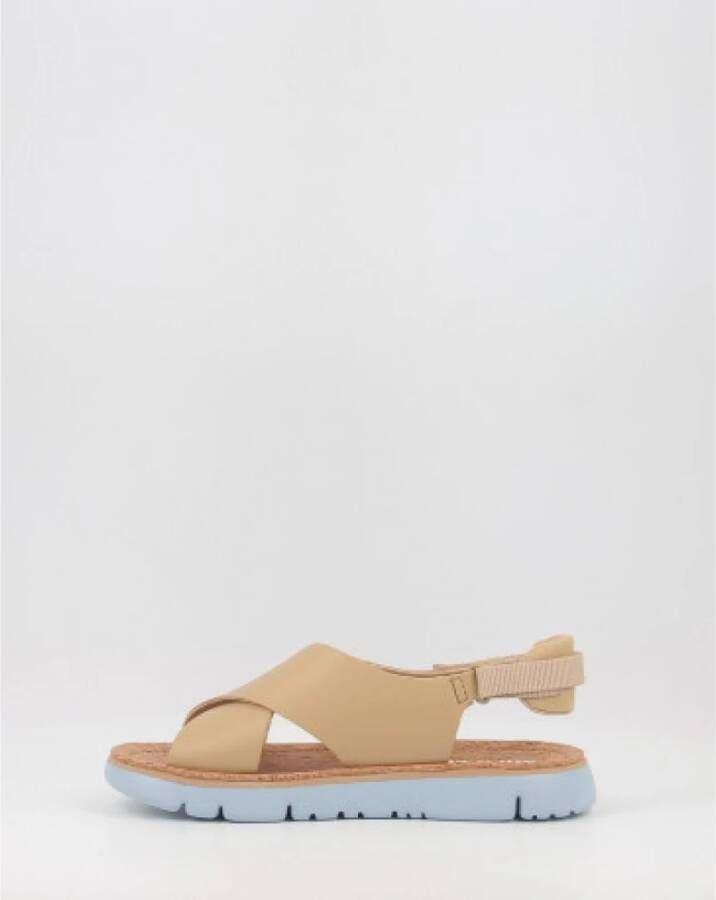 Camper Flat Sandals Beige Dames