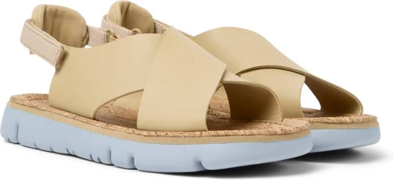 Camper Flat Sandals Beige Dames