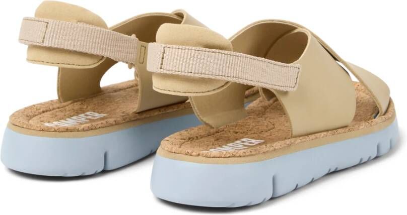 Camper Flat Sandals Beige Dames