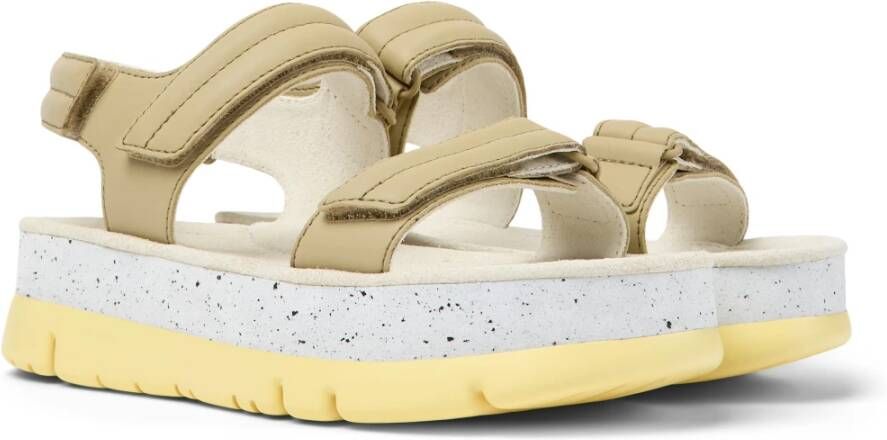 Camper Flat Sandals Beige Dames