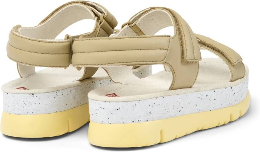 Camper Flat Sandals Beige Dames