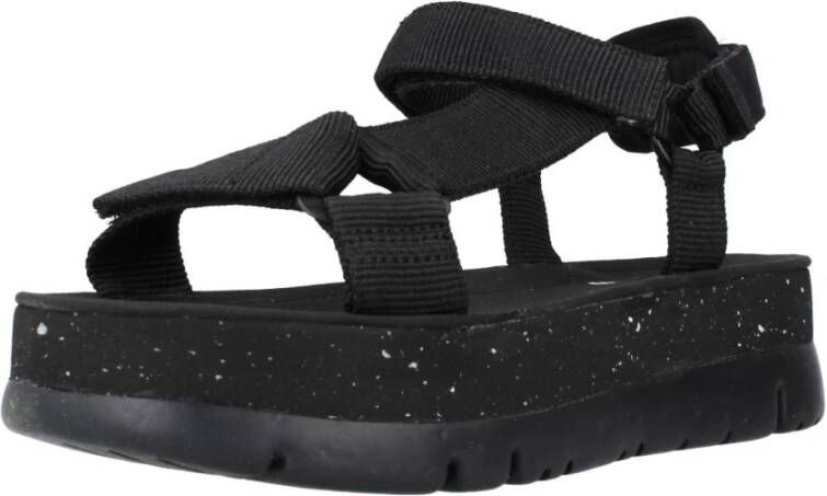 Camper Stijlvolle Platte Sandalen voor Vrouwen Black Dames
