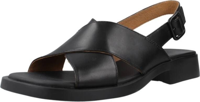 Camper UltraSoft Platte Sandalen Black Dames