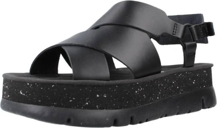 Camper Stijlvolle Platte Sandalen voor Vrouwen Black Dames