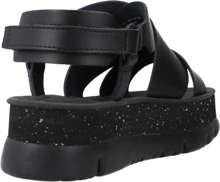 Camper Stijlvolle Platte Sandalen voor Vrouwen Black Dames