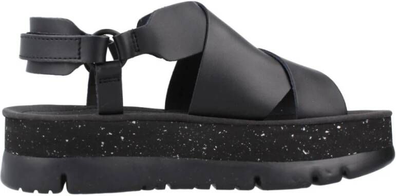 Camper Stijlvolle Platte Sandalen voor Vrouwen Black Dames