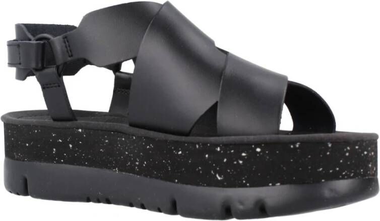 Camper Stijlvolle Platte Sandalen voor Vrouwen Black Dames